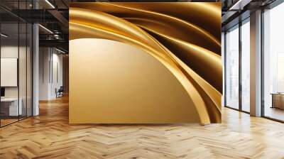 Realistischer goldener Vektor elegant. Goldfolien-Texturhintergrund, glänzende und metallische Farbverlaufsvorlage für Gold, Rahmenband, abstrakte, luxuriöse, glatte Illustrationstapete Wall mural