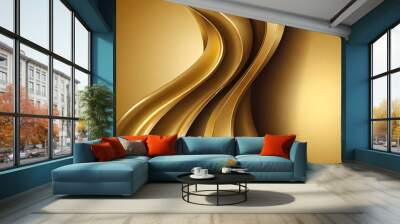 Realistischer goldener Vektor elegant. Goldfolien-Texturhintergrund, glänzende und metallische Farbverlaufsvorlage für Gold, Rahmenband, abstrakte, luxuriöse, glatte Illustrationstapete Wall mural