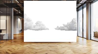 White clouds on transparent background Wall mural