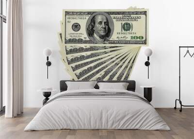 Money - USD -  One Thousand Dollars - isolated object Wall mural