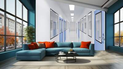 corridors for clean room pharmaceutical plant Wall mural