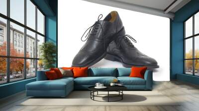 Male fashion with shoes on white Wall mural