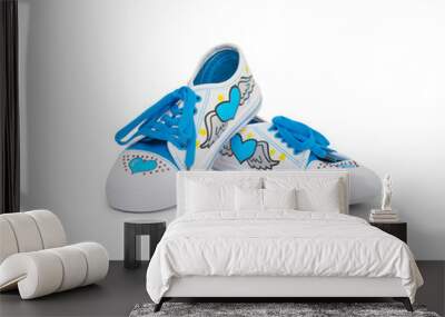 sneakers isolated on the white background Wall mural