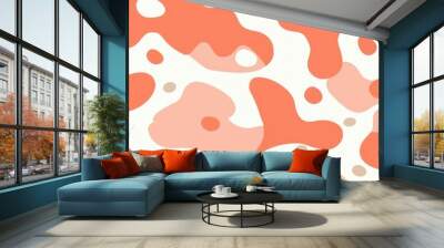 A seamless pattern design featuring retro circles in various colors, creating a textured look. This vector illustration is perfect for art, paper, and decoration. Wall mural