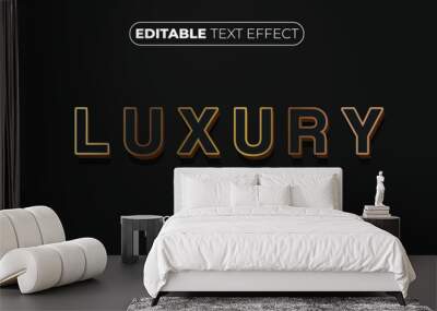 Elegant gold editable text effect Wall mural