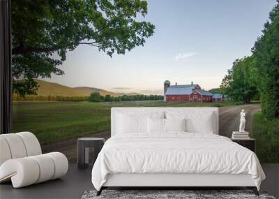 Vermont barn along a country road Wall mural