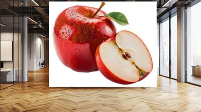 red apple isolated on white Wall mural