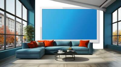 White wall lcd television Wall mural