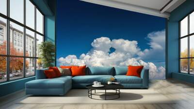 blue sky and white cloud . Wall mural