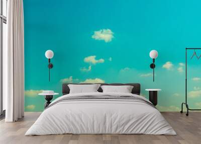 Vintage style image of clear sky on day time for background usag Wall mural