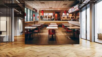 Interior of a fast food restaurant Wall mural