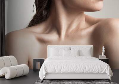 close up of woman neck and shoulders natural beauty skin Wall mural