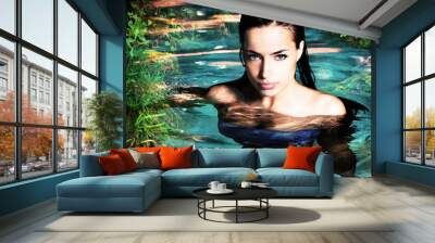 fantasy woman in lake Wall mural