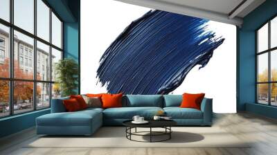 PNG Dark blue paint stroke on white canvas Wall mural