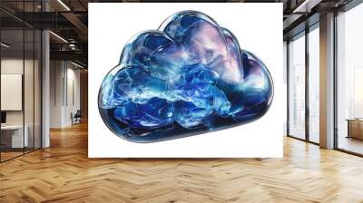 PNG Swirling colorful abstract cloud shape Wall mural