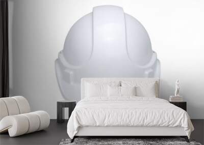 White Hardhat Front View Wall mural