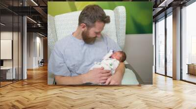 dad with nicu baby Wall mural