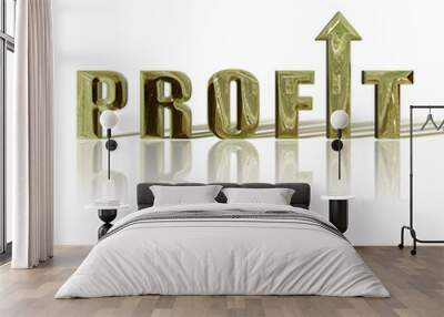 profit is on the up Wall mural