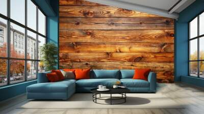 A detailed image of an old wooden hardwood texture background perfect for flooring or wall material Wall mural