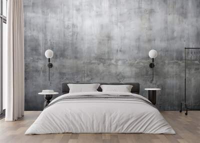 Brushed grey textured concrete wall background for design with industrial feel Wall mural