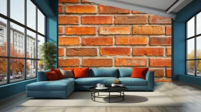 Close up image of the texture of a single brick in a wall Wall mural