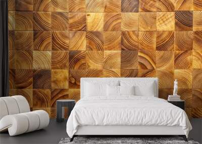 Close-up of a beautiful and intricate end grain wood texture Wall mural