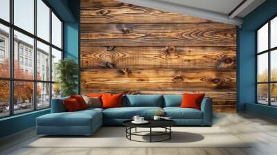 Perfect wooden background with detailed texture and beautiful natural pattern Wall mural