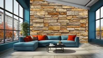 Streak stone wall covering with realistic textures and seamless mapping Wall mural