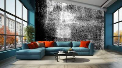 Distressed ink texture with a transparent background Wall mural