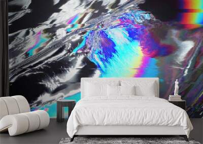 Large abstract glitched background texture Wall mural