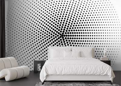 Radial gradient dot effect with a transparent background Wall mural