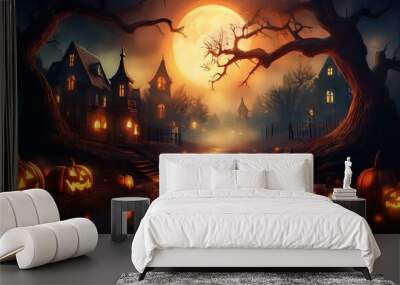 Spooky Halloween Background Wall mural