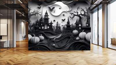 Spooky Halloween Background Wall mural