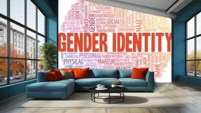 Gender identity vector illustration word cloud isolated on a white background. Wall mural