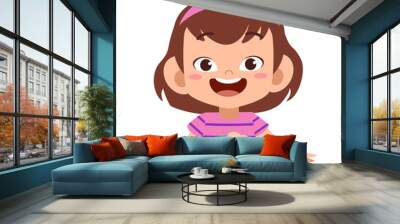 happy kid eat vector illustration Wall mural