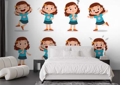 kid child expression vector illustration set bundle Wall mural