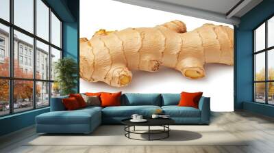 Ginger root on solid white background, single object Wall mural