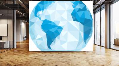 polygonal globe. vector illustration Wall mural