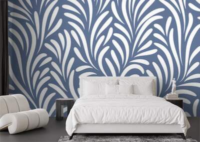 Seamless pattern with leafs Wall mural