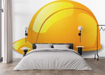 yellow safety hard hat. Wall mural