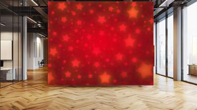 Red stars background Wall mural