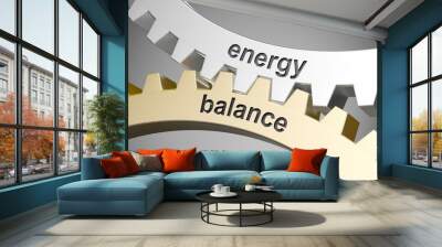 energy balance  / Cogwheel / Metal / 3d Wall mural