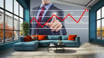 Man with Chart Wall mural