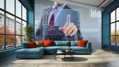 Man with interface Wall mural