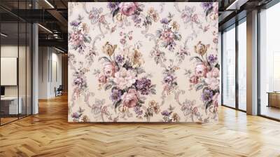 Vintage floral pattern Wall mural