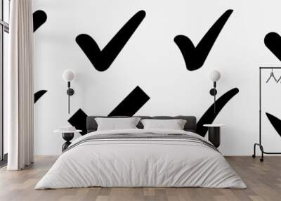 check mark icons set. check marks symbol collection. simple check mark. quality sign icon. checklist Wall mural