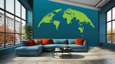 World Map Globe - stock vector. Wall mural