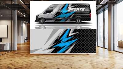 van car decal wrap design vector Wall mural