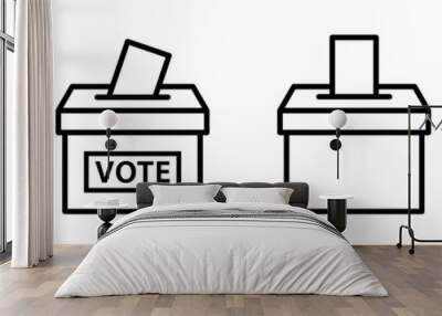 Ballot Vote Box Icon Vector Illustration Wall mural