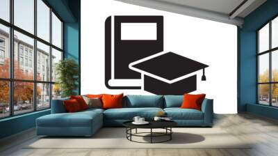 Book and toga graduation icon, vector illustration Wall mural